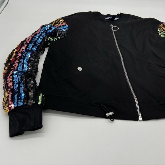 Vylette Rainbow Sequin Bomber Jacket – Size M‎ – NWT – Kohl’s – $68 MSRP - Picture 3 of 12